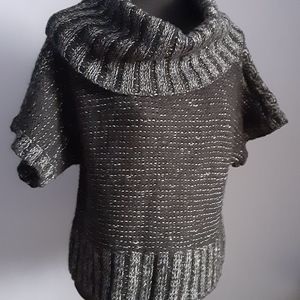 DKNY Jeans black short sleeve cowl sweater